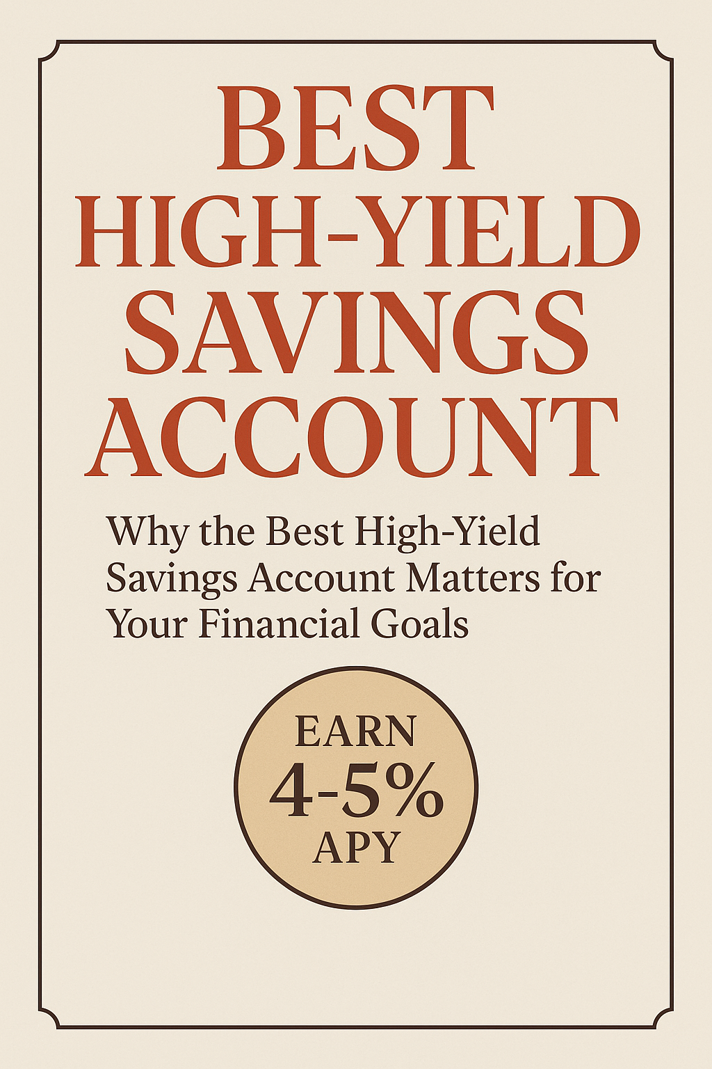 Best High Yield Savings Account
