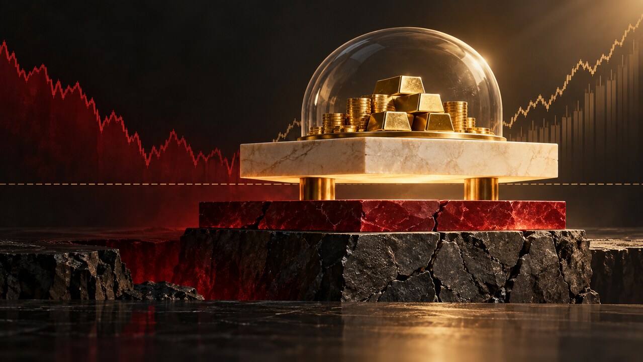 Margin of safety illustrated as a protected financial cushion above the break-even threshold